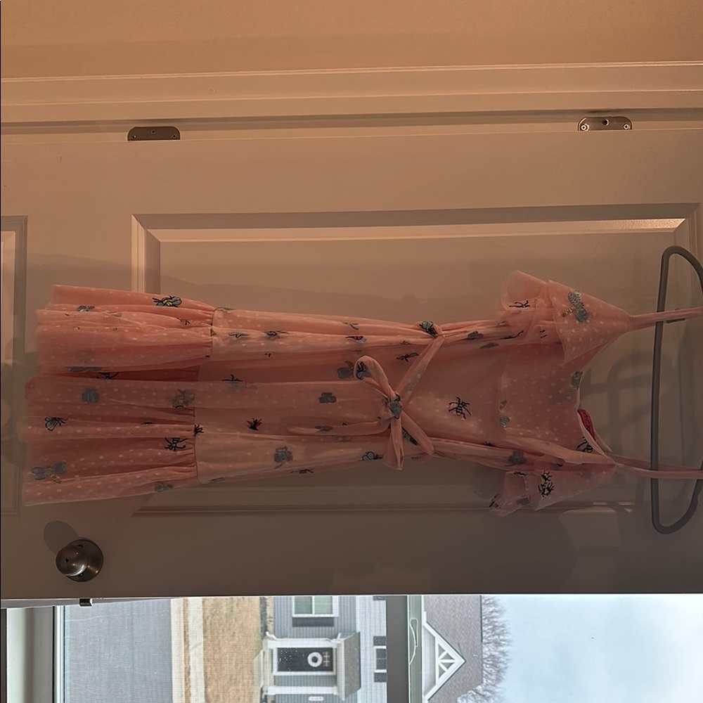 Betsey Johnson Pink Tiered Ruffled Midi Sundress